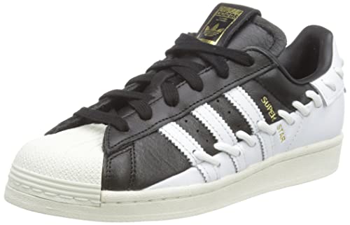 Adidas Superstar W, Scarpe da ginnastica basse Donna, Nucleo nero/bianco/bianco sporco, 35.5 EU