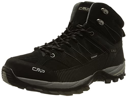 CMP Uomo Rigel Mid Trekking Shoe Wp Scarpe da Trekking, Nero Black Grey, 41 EU