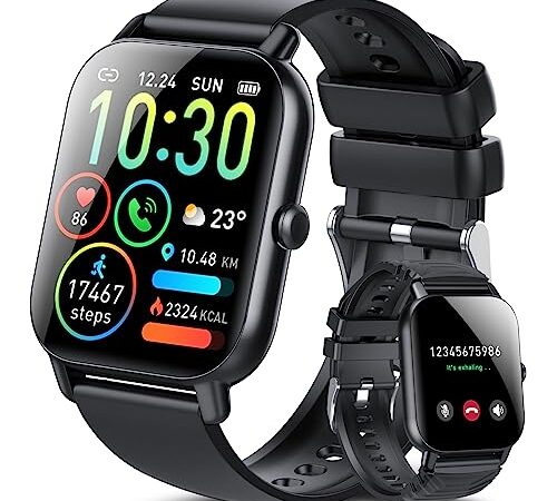 Ddidbi Smartwatch Uomo Donna, Effettua/Rispondi alle Chiamate, 1.85" Orologio Smartwatch con 2 Cinturini, Contapassi Sonno Cardiofrequenzimetro, 112 Modalità Sportive IP68 Smart watch per Android iOS