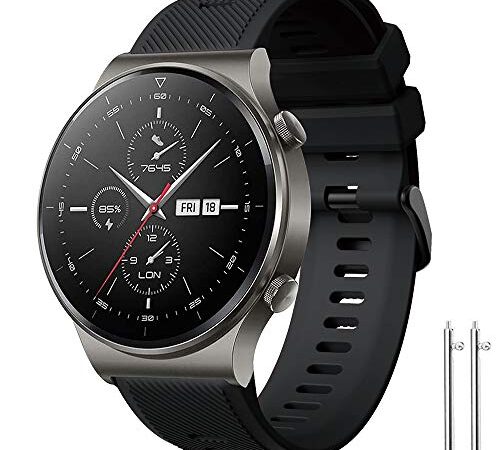 Forerunner 745 Cinturino Huawei Watch GT 2 46mm/Huawei GT Sport/Active/Elegant/Classic Braccialetto Silicone Polsino Banda 22mm Cinturino per Galaxy Watch 3 45mm/46mm/Gear S3 Frontier/Classic