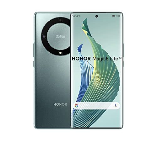 HONOR Magic5 Lite 5G Smartphone, Dispay FullView da 6,67 pollici a 120Hz, Fotocamera da 64MP con Batteria 5100mAH, 6GB RAM e 128GB Telefono Cellulare GSM, Dual SIM, Android 12, Verde Smeraldo