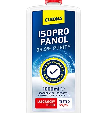 Isopropanolo Alcool Puro al 99.9% Isopropilico Detergente - IPA 1 litro