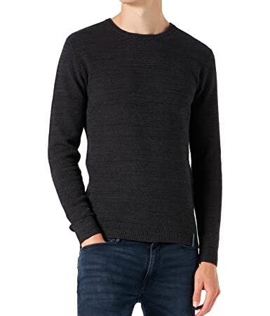 Jack & Jones Jcotrek Knit Crew Neck Maglione, Nero, XL Uomo