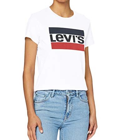 Levi's The Perfect Tee Sportswear Logo White G, T-Shirt Donna, Sportswear Logo White, M