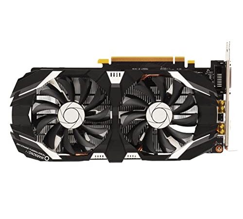 Scheda Grafica GTX 1060, 6 GB/5 GB/3 GB GDDR5 Scheda Grafica da Gioco 192 Bit 4K HDR 8008 MHz Frequenza di Memoria, Interfaccia HDMI DVI DP, Doppia Ventola(6 GB)