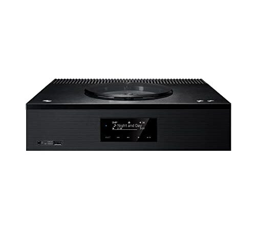 Technics SA-C100 Network Player con Amplificatore Integrato, Processore Jeno, Space Tune, CD, Radio, Phono, Ingresso Digitale Ottico e Coassiale e USB, Nero