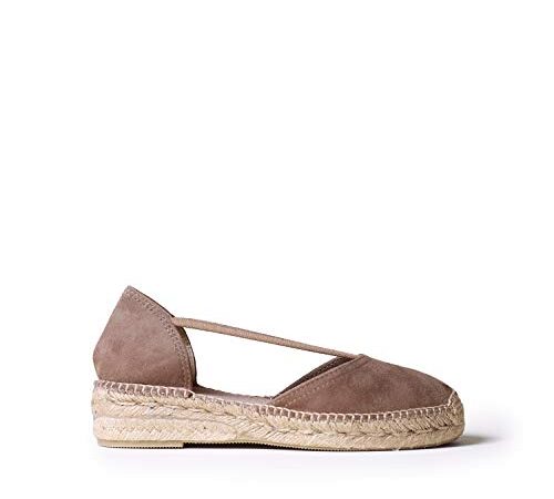 Toni Pons Espadrillas da Donna in camoscio - ERLA - Taupe, 38 EU