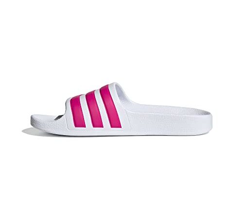 adidas Adilette Aqua, Ciabattine Unisex - Bambini e ragazzi, Ftwr White/Real Magenta/Ftwr White, 36 2/3 EU