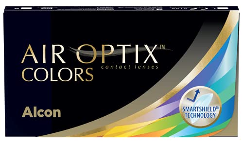 Air Optix Colors Lenti a Contatto Mensili, Colore Gemstone Green, 2 Lenti, BC 8.6 mm, DIA 14.2 mm, -2 Diopt