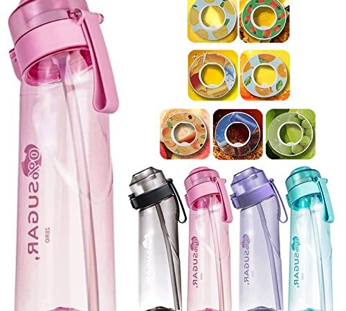 Air-up Borraccia, Sport Air Borraccia Up Senza BPA con 7 cialde aromatiche, Air Starter Up Set borracce Bere 650 ML Frutta Fragranza Bottiglia Acqua Dolce E%0 Tazza Acqua per e All'aperto Palestra