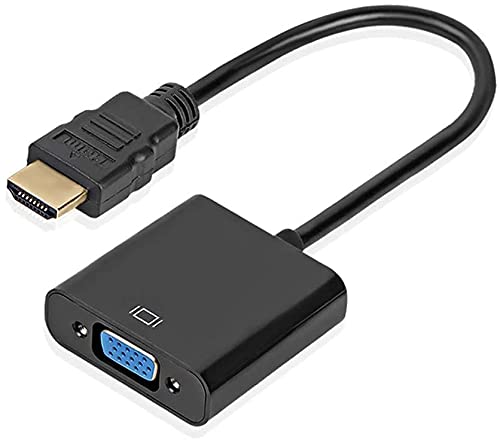 Alextry Adattatore da hdmi a vga adattatore da convertitore maschio a famiglia 1080p per tablet pc portatile novità (1 pz nero)