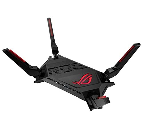 ASUS ROG Rapture GT-AX6000 Dual Band WiFi 6 Router Estendibile Gaming, Due Porte Ethernet 2.5G, VPN Fusion, Game Boost, Sicurezza di Rete Per Tutti Dispositivi, WPA3, AiRadar, Open NAT, Nero