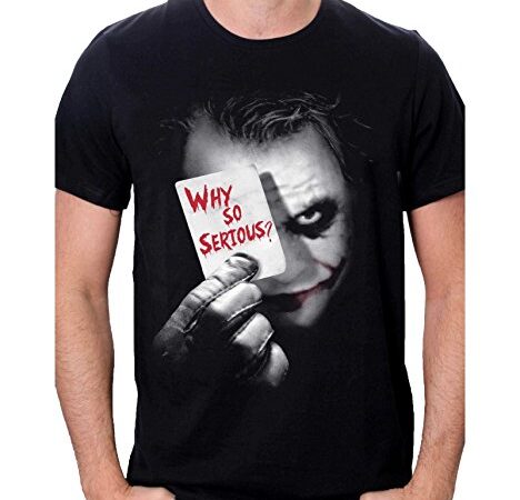 Batman Joker Why So Serious T-Shirt, Nero, L Uomo