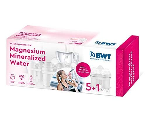 BWT Magnesium Mineralizer Filtro con Tecnologia Brevettata caraffa filtrante, Bianco, 6 unità (Confezione da 1)