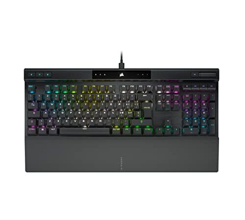 Corsair K70 RGB PRO Tastiera Gaming Meccanica Cablata (Switch CHERRY MX RGB Red, Hyper-polling a 8.000 Hz, Keycap in Policarbonato, Poggiapolsi Morbido al Tocco) QWERTY, IT - Nero