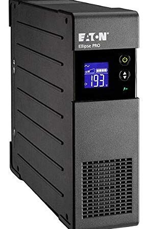 Eaton Ellipse PRO 1600 DIN - UPS Line Interactive - ELP1600DIN - Potenza 1600VA (8 prese DIN) - Regolazione della tensione (AVR) - UPS con display e interfaccia USB (cavo USB incluso) - Nero