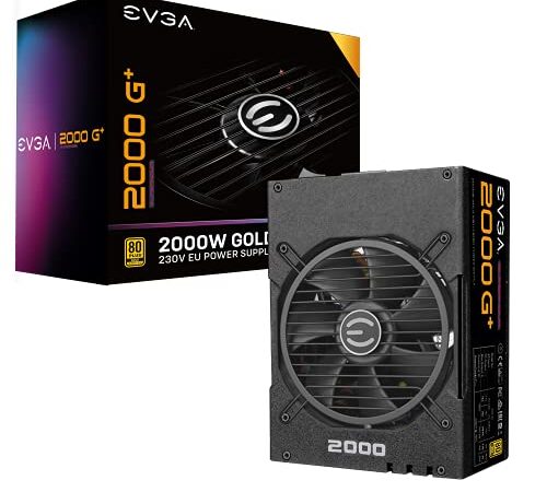 EVGA 2000 G+ Power Supply, 80+ Gold 2000W, Full Modular, 10 Year Warranty