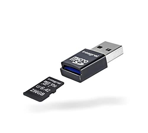 Integral Adattatore per lettore di schede di memoria Micro SD USB3.0 – fino a 180 MB/s in lettura e 130 MB/s velocità di scrittura, compatto e ultra sottile e compatibile con micro SD, microSDHC e