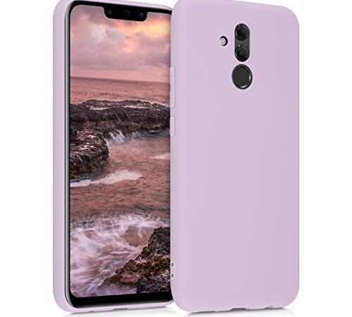 kwmobile Custodia Compatibile con Huawei Mate 20 Lite Cover - Back Case per Smartphone in Silicone TPU - Protezione Gommata - malva pastello