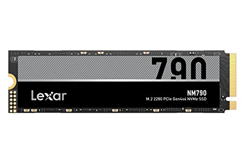 Lexar NM790 SSD Interno 2TB, M.2 2280 PCIe Gen4x4 NVMe SSD, Fino a 7400MB/s in Lettura, 6500MB/s in Scrittura, Disco a Stato Solido per PS5, PC, laptop e giocatori (LNM790X002T-RNNNG)