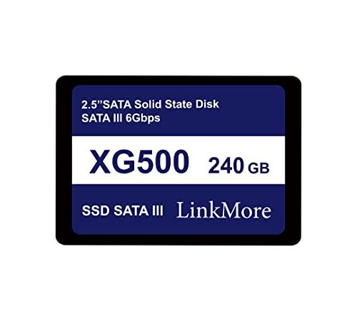 LinkMore XG500 240 GB SATA III da 2,5" (6Gb/s) SSD interno, unità a stato solido, fino a 500 MB/s per Latop e Pc