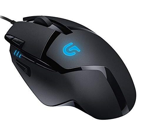 Logitech G402 Mouse Gaming Hyperion Fury, 4.000 Dpi, Design Leggero, 8 Pulsanti Programmabili, Compatibile Con Pc/Mac/Laptop, Nero, ‎13.6 x 7.2 x 4.1 cm, 144 grammi