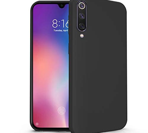 N NEWTOP Cover Compatibile per Xiaomi Mi 9 SE, Custodia TPU Soft Gel Silicone Ultra Slim Sottile Flessibile Case Posteriore Protettiva (Nero)