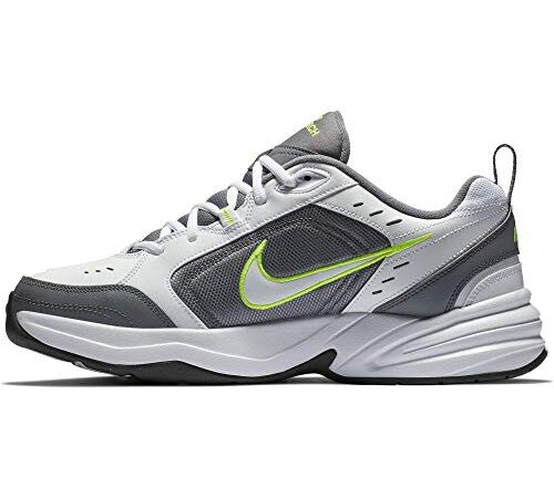 Nike Air Monarch IV, Scarpe da Ginnastica Uomo, Bianco White White Cool Grey Volt Anthracite 100, 45 EU