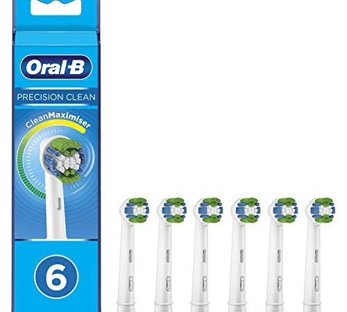 Oral-B Precision Clean Testine Spazzolino Elettrico, Confezione Da Sei Pezzi, Bianco, 6 x 3.3 x 22 Cm