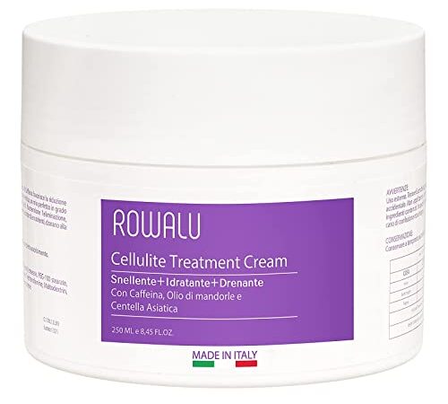 ROWALU | Crema Anticellulite Professionale azione Forte | Elimina la Cellulite, Modella Pancia e Fianchi, Tonifica Gambe e Glutei | Crema Rassodante Corpo Profumata | Adatta anche Pelli Sensibili