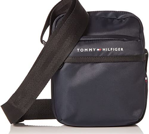 Tommy Hilfiger Borsa a Tracolla Uomo TH Skyline Mini Reporter Piccola, Blu (Space Blue), Taglia Unica