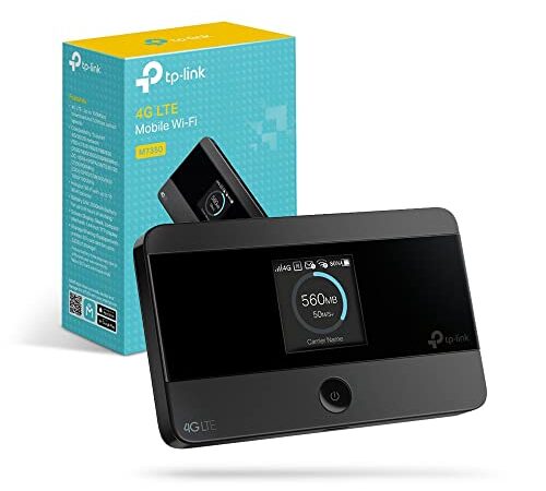 Tp-Link M7350 Mobile Wifi 4G Lte Cat4, Velocità Di Download 150Mbps, Wireless 300Mbps, Modem Wifi Con Sim, Batteria Ricaricabile, Nero, ‎1.6 x 6.6 x 10.6 cm, 126 grammi