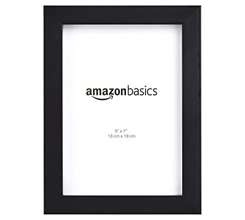 Amazon Basics - Rettangolare Cornice per foto - 13 x 18 cm, Nero, Confezione da 2