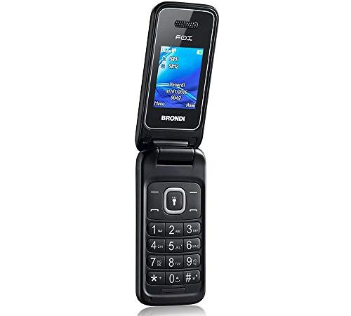 BRONDI Fox Telefono Cellulare 1.77” 128x160, Dual Sim, GSM, 1.3 MP, Nero