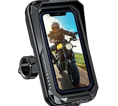 BTNEEU Porta Cellulare Moto Impermeabile Supporto Telefono Moto Antivibrazione Porta Cellulare Scooter con Touch Screen Rotazione di 360° Porta Telefono Moto per 4.7" a 7.0" Smartphone