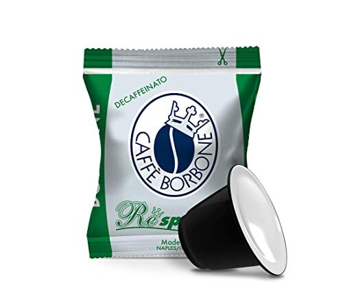 Caffè Borbone Respresso, Miscela Decaffeinata - 100 Capsule - Compatibili con le Macchine ad uso domestico Nespresso