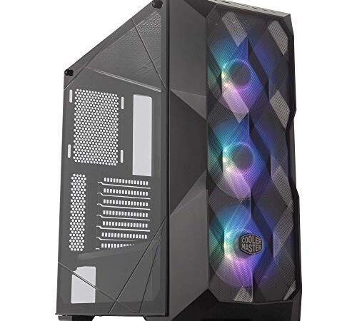 Cooler Master MasterBox TD500 Mesh - Case PC ARGB con Rete Mesh Poligonale, 3 x 120mm Ventole Preinstallate, Panello Laterale in Vetro Temperato Cristallino, Configurazioni Flessibili Air Flow