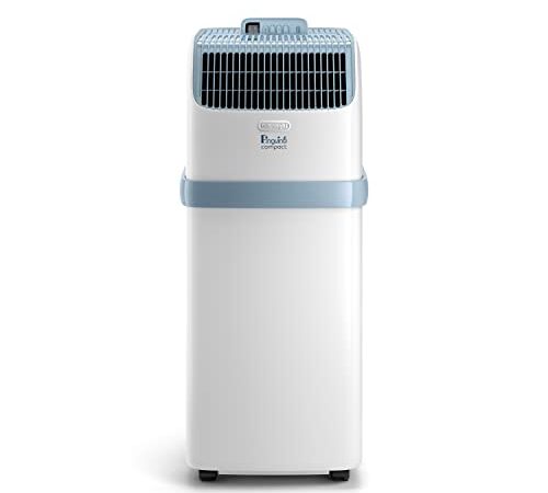 De'Longhi Pinguino Compact ES72 YOUNG, Condizionatore Portatile Silenzioso 8.300 BTU/h, 2.1 kW, 60m3, Gas R290, Funzione Deumidificatore, Timer 24 ore, Classe Energetica A, Bianco