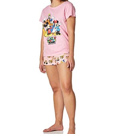 Disney Pigiama per Donna Mickey Mouse Minnie Mouse e Friends Rosa XX-Large