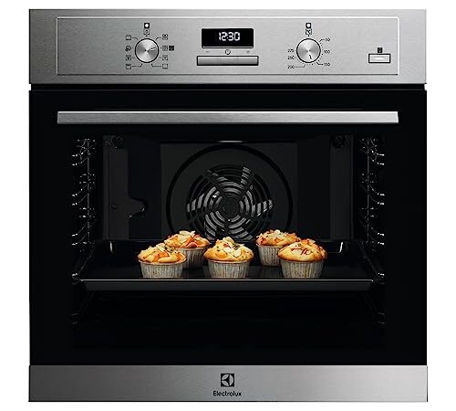 Electrolux SteamBake 600 Forno a vapore COD3S40X, multifunzione, forno da incasso, con funzione pizza, pulizia AquaClean, colore Inox Antimpronta