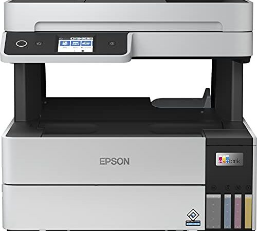 EPSON EcoTank ET-5170 stampante Multifunzione A4 (stampa, copia, scansione, Fax) USB, Wi-Fi, Wi-Fi Direct, Ethernet, display LCD 6,1 cm, ADF, serbatoi flaconi alta capacità, Smart Panel, fronte/retro