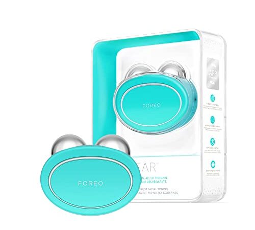 Foreo Bear, Massaggiatore Viso Antirughe Smart con Microcorrente, per Rughe Della Fronte e Doppio Mento, Ginnastica Facciale, Lifting Viso Non invasivo, Anti-età, Sicuro e indolore, Mint