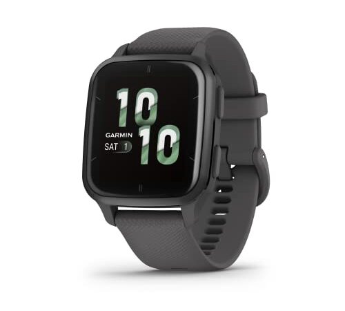 Garmin Venu Sq 2, Smartwatch, Display 1,4" AMOLED, GPS, Cardio, SpO2, 25+ App Sport & Fitness, Workout, Garmin Coach, Garmin Pay, Autonomia fino a 11 giorni (Slate & Shadow Gray)