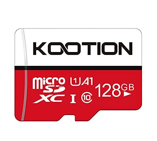 KOOTION 128GB Scheda di Memoria Micro SD U1 A1 4K Scheda MicroSDXC 128 Giga Classe 10 UHS-I Scheda SD Memory Card TF Card Alta Velocità Fino a 100MB/s, Micro SD Card per Telefono,Videocamera,Gopro