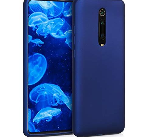 kwmobile Custodia Compatibile con Xiaomi Mi 9T (Pro) / Redmi K20 (Pro) Cover - Back Case Morbida - Protezione in Silicone TPU Effetto Metallizzato blu metallizzato