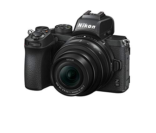 Nikon Z50 + Z DX 16-50 VR + Lexar SD 64 GB Fotocamera Mirrorless, CMOS DX da 20.9 MP, Sistema Hybrid-AF, Mirino Elettronico (EVF), LCD 3.2" Touch, Video 4K, Nero