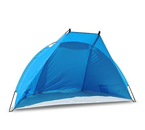 Outdoorer Tenda da Spiaggia Helios, Blu, UV 80, Ultraleggera, ingombro Minimo