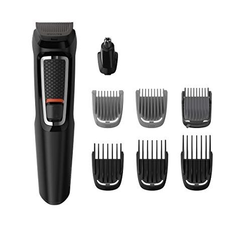 Philips Multigroom Serie 3000 8-in-1 per Viso, Capelli e Corpo con Tecnologia DualCut (modello MG3730/15)