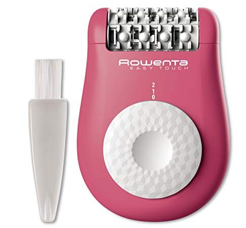 Rowenta EP1110 Easy Touch, Epilatore Elettrico Delicato, 24 Pinzette, 2 Velocità, Rosa