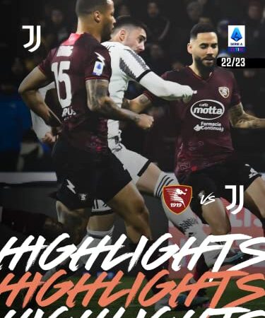 Salernitana - Juventus. Highlights. Serie A. Giornata 21. 2022/23.